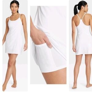 All in Motion White Flex Strappy Active Dress Sz XS - Tenniscore Exercise Dress